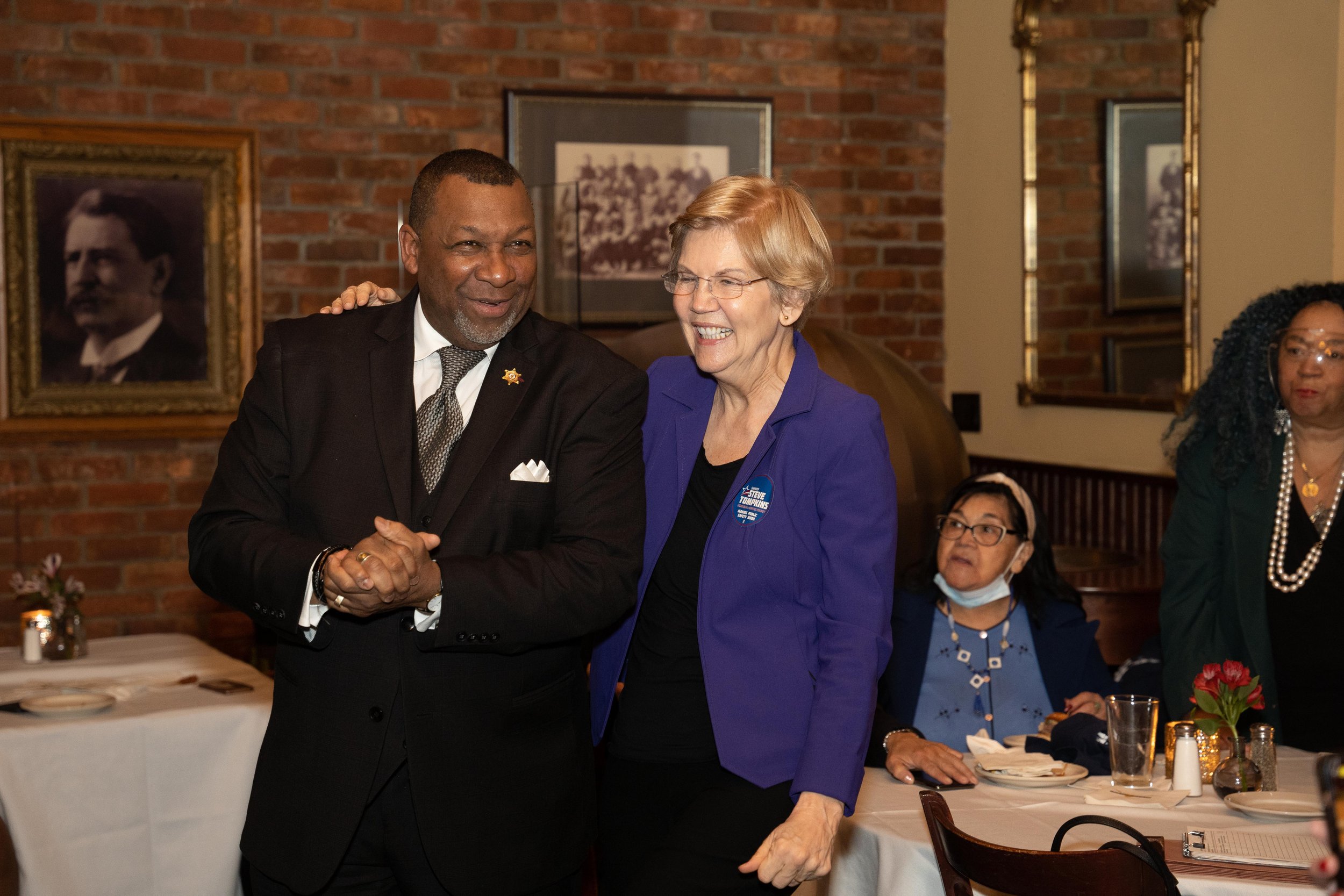SHERIFF TOMPKINS’ CAMPAIGN KICKS OFF WITH ROUSING ENDORSEMENT FROM U.S. SENATOR ELIZABETH WARREN